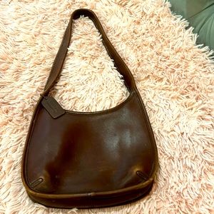 Brown Coach small Boho Bag
